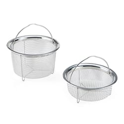 Instant Pot Silver Stainless Steel Mesh Steamer Basket Set