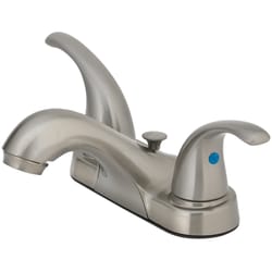 OakBrook Brushed Nickel Modern Pop-up Bathroom Sink Faucet 4 in.