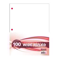 Bazic Products 10-1/2 in. W X 8 in. L Wide Ruled Filler Paper 100 sheet