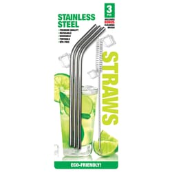 Shawshank LEDz Silver Stainless Steel Straws
