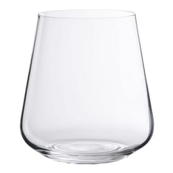 Trudeau 14 oz Clear Crystal Gala Stemless Wine Glass Set