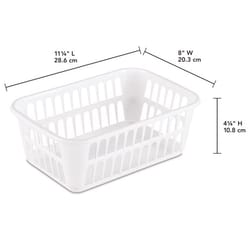 Sterilite 1.3 cu ft White Storage Bin 4.25 in. H X 8 in. W X 11.25 in. D