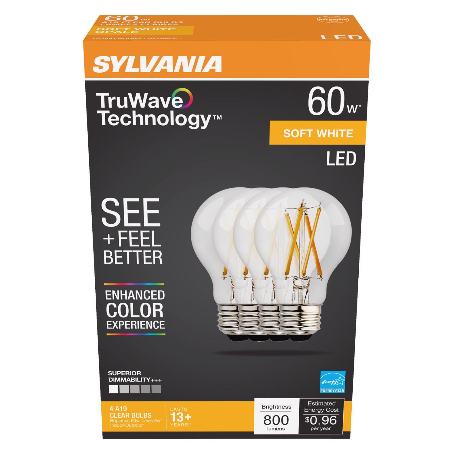 Photos - Light Bulb Sylvania TruWave A19 E26  LED Bulb Soft White 60 Watt Equivalence (Medium)