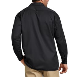 Dickies XLT Long Sleeve Men's Collared Black Long Sleeve Work Shirt