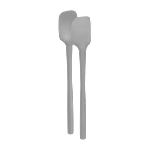 mini spatula & spoonula, silicone & wood handle white ETA MAY