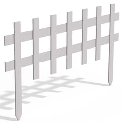 Greenes 3 ft. L X 18 in. H Wood White Garden Fence