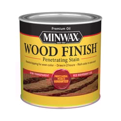 Minwax Wood Finish Semi-Transparent Red Mahogany Oil-Based Penetrating Wood Stain 1/2 pt