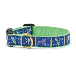 Up Country Multicolored Dragonfly Nylon Dog Collar Large