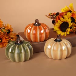 Gerson 4 in. Harvest Pumpkin Fall Decor