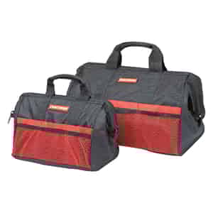Craftsman  18 in. W x 13, 18 in. H Ballistic Nylon  Tool Bag Set  12 pocket Black  2 pc. 
