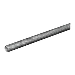 SteelWorks 7/16 in. D X 24 in. L Low Carbon Steel Threaded Rod