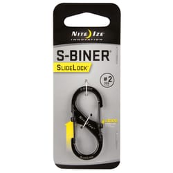 Nite Ize S-Biner SlideLock 1.85 in. D Stainless Steel Black Carabiner Key Chain