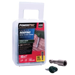 HILLMAN Power Pro No. 10 Ga. X 1 in. L Hex Drive Washer Head Coarse Roofing Screws