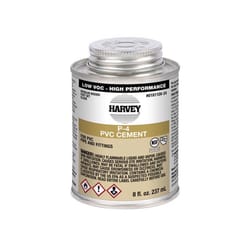 Oatey Harvey Clear Cement For PVC 8 oz