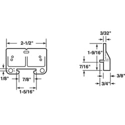 Prime-Line Plastic Center Guide Drawer Track Guide 2 pk