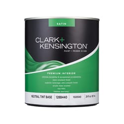 Clark+Kensington Satin Tint Base Neutral Base Paint + Primer Interior 1 qt