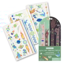 Stephen Joseph Glow in the Dark Creatures and Adventure Temporary Tattoos Multicolored 55 pc