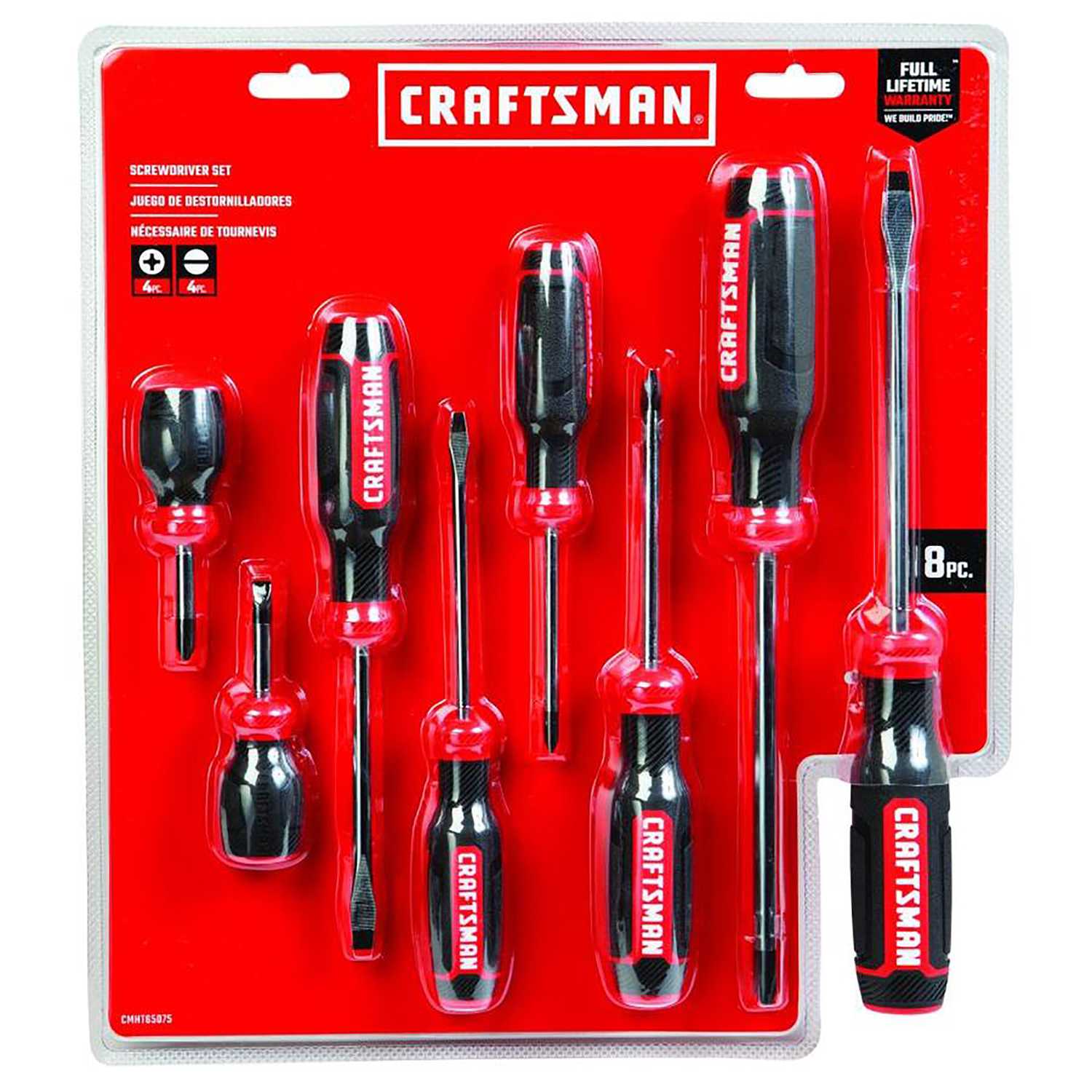 Craftsman 8 pc. Phillips/Slotted Screwdriver Set 8 in. Ace Hardware