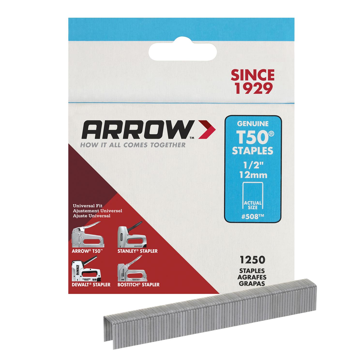 Arrow T50 Heavy-Duty Monel Staple, 1/4 In. (1000-Pack) - Power