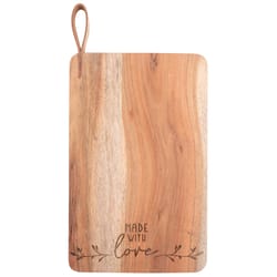 Karma Etched 11.25 in. L X 7.5 in. W X 0.5 in. Acacia Wood Cutting Board