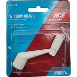 Ace White Zinc Single-Arm Casement Window Crank For Universal