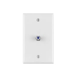 Leviton White Plastic Coax/Phone Telephone/Video Wall Plate 1 pk