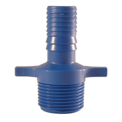 Apollo Blue Twister 3/4 in. Insert in to X 1 in. D MPT Polypropylene Irrigation Hose Adapter 1 pk