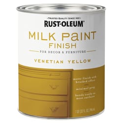 Rust-Oleum Matte Venetian Yellow Water-Based Acrylic Milk Paint 1 quart (US)