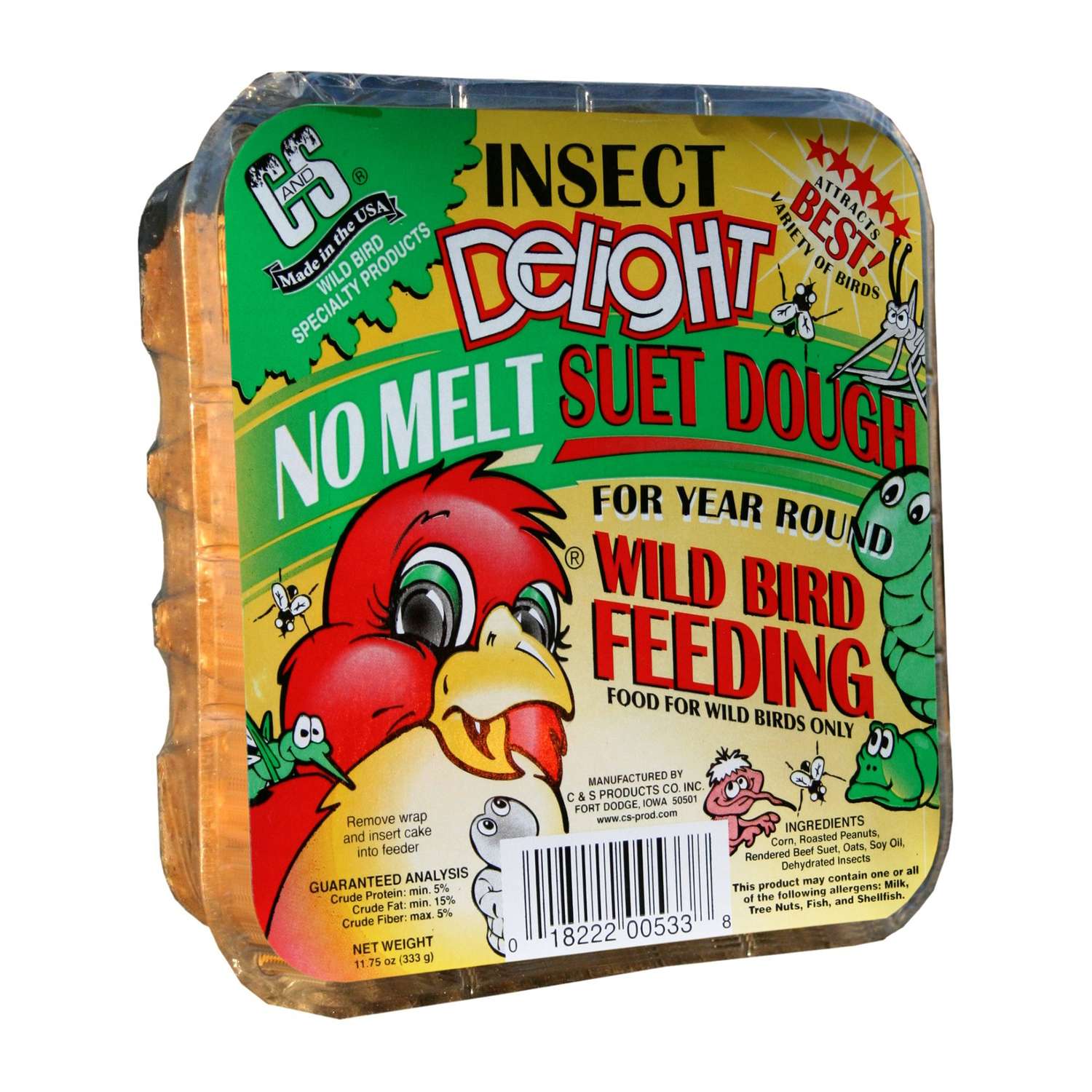 C&S Products Insect Delight Assorted Species Beef Suet Wild Bird Food