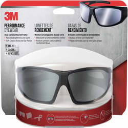 3M Anti-Fog Modern/Sleek Impact-Resistant Safety Glasses Silver Mirror Lens Black Frame 1 pc