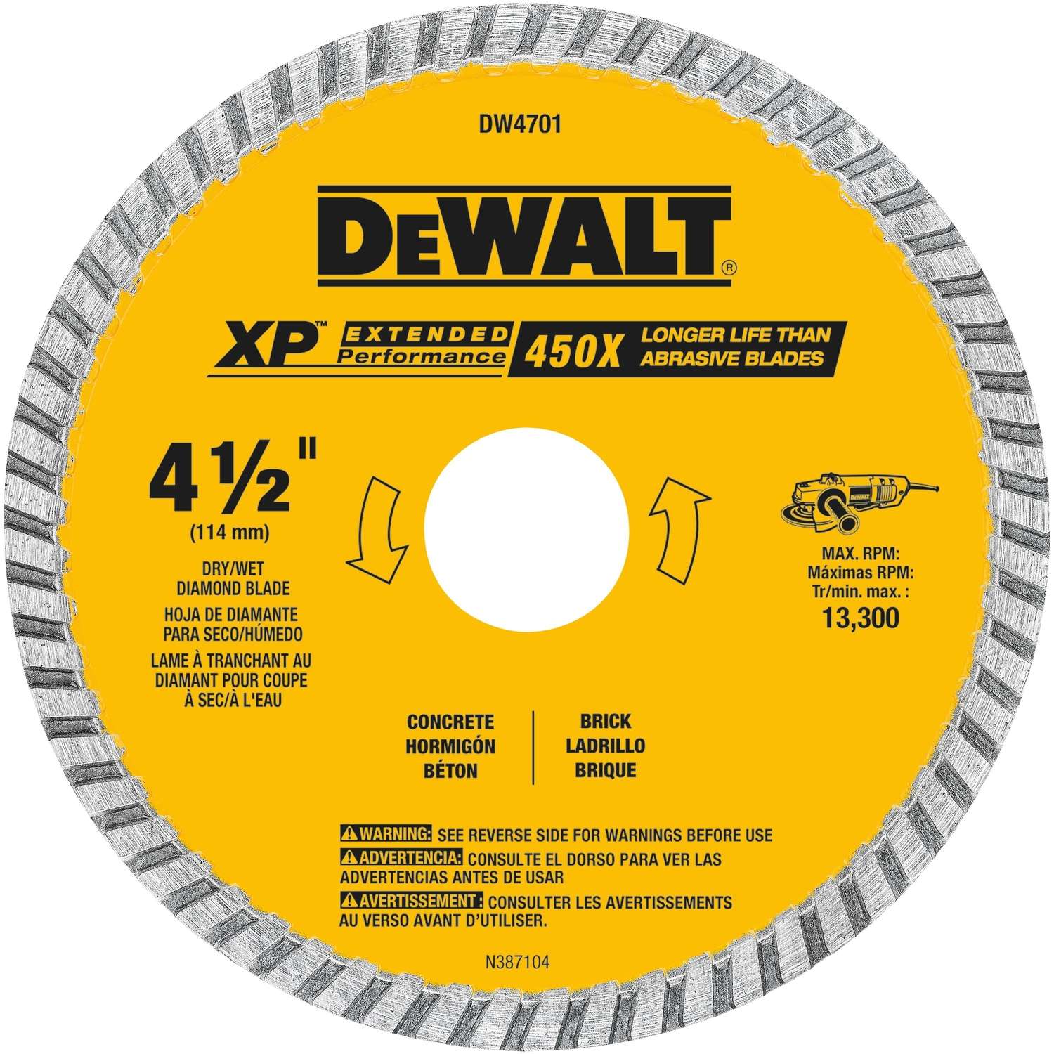 MAXIMUM 4-1/2-in Diamond Coated Circular Saw Blade Set, 2-pc