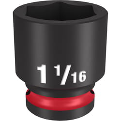 Milwaukee Shockwave 1-1/16 in. X 1/2 in. drive SAE 6 Point Standard Impact Socket 1 pc