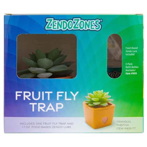 Trap ZendoZones Fruit Fly Trap, attractant refill, JT Eaton