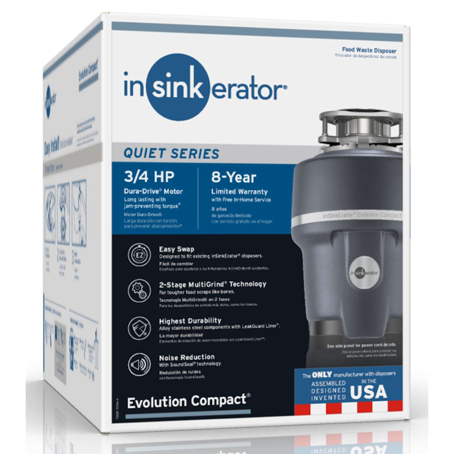 InSinkErator Evolution Compact 3/4 HP Continuous Feed Garbage Disposal  Ace Hardware