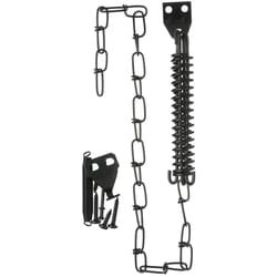 Wright Galvanized Black Steel Spring & Chain Door Retainer 1 pk