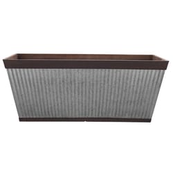 Southern Patio 9.5 in. H X 24 in. W X 11.5 in. D Resin Westlake Deck Rail Planter Rustic Gray