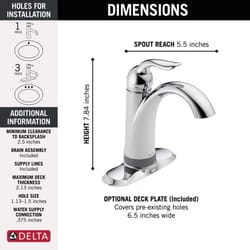 Delta Chrome Bathroom Faucet 4 in.