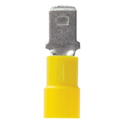 Jandorf 12-10 Ga. Insulated Wire Male Disconnect Yellow 5 pk