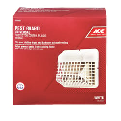 Ace 4 in. W X 7 in. L White Plastic Pest Guard