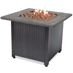 Endless Summer 30 in. W Steel Transitional Square Propane Fire Pit