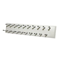 Easy Track 8-1/2 in. H X 6-1/2 in. W X 16 in. L Stainless Steel Sliding Tie Rack