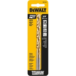 DeWalt 3/8 in. X 5 in. L High Speed Steel Split Point Drill Bit Straight Shank 1 pc