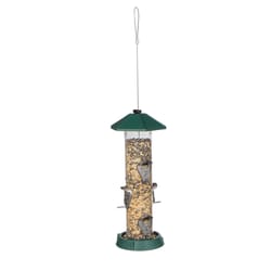 North States Village Wild Bird 1.75 lb Plastic Tube Bird Feeder 6 ports