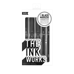 OOLY The Ink Works Black Broad and Fine Tip Markers 1 pk