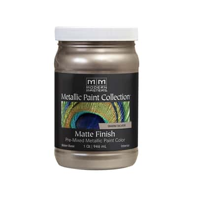 Modern Masters Shimmer Matte Warm Silver Metallic Paint 1 Qt Ace Hardware