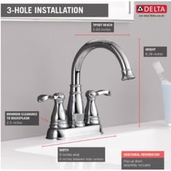 Delta Porter Chrome Traditional Bathroom Faucet 4 in.