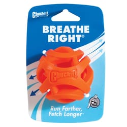 Chuckit Breathe Right Orange Ball Dog Toy 1 pk