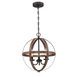 Westinghouse Stella Mira Barnwood Brown 3 lights Chandelier