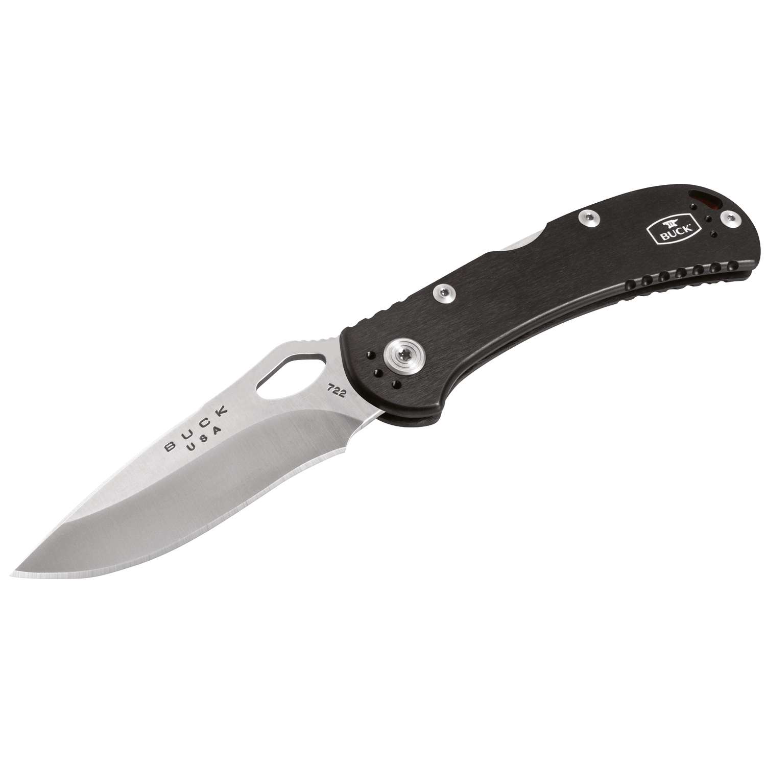 Buck 722 Spitfire Black 420 HC Stainless Steel 7.5 in. Folding Knife
