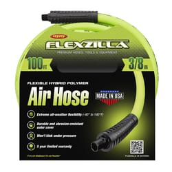 Legacy Flexzilla 100 ft. L X 3/8 in. D Hybrid Polymer Air Hose 300 psi Zilla Green